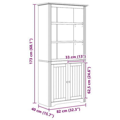 vidaXL Bookcase BODO Honey Brown 82 x 40 x 173 cm Engineered Wood