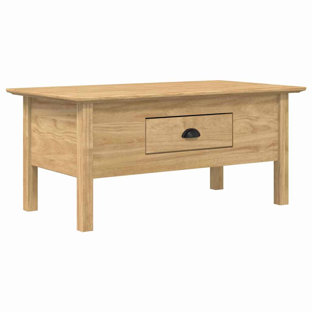vidaXL Coffee Table with Drawer BODO Honey Brown 100 x 55 x 45.8 cm