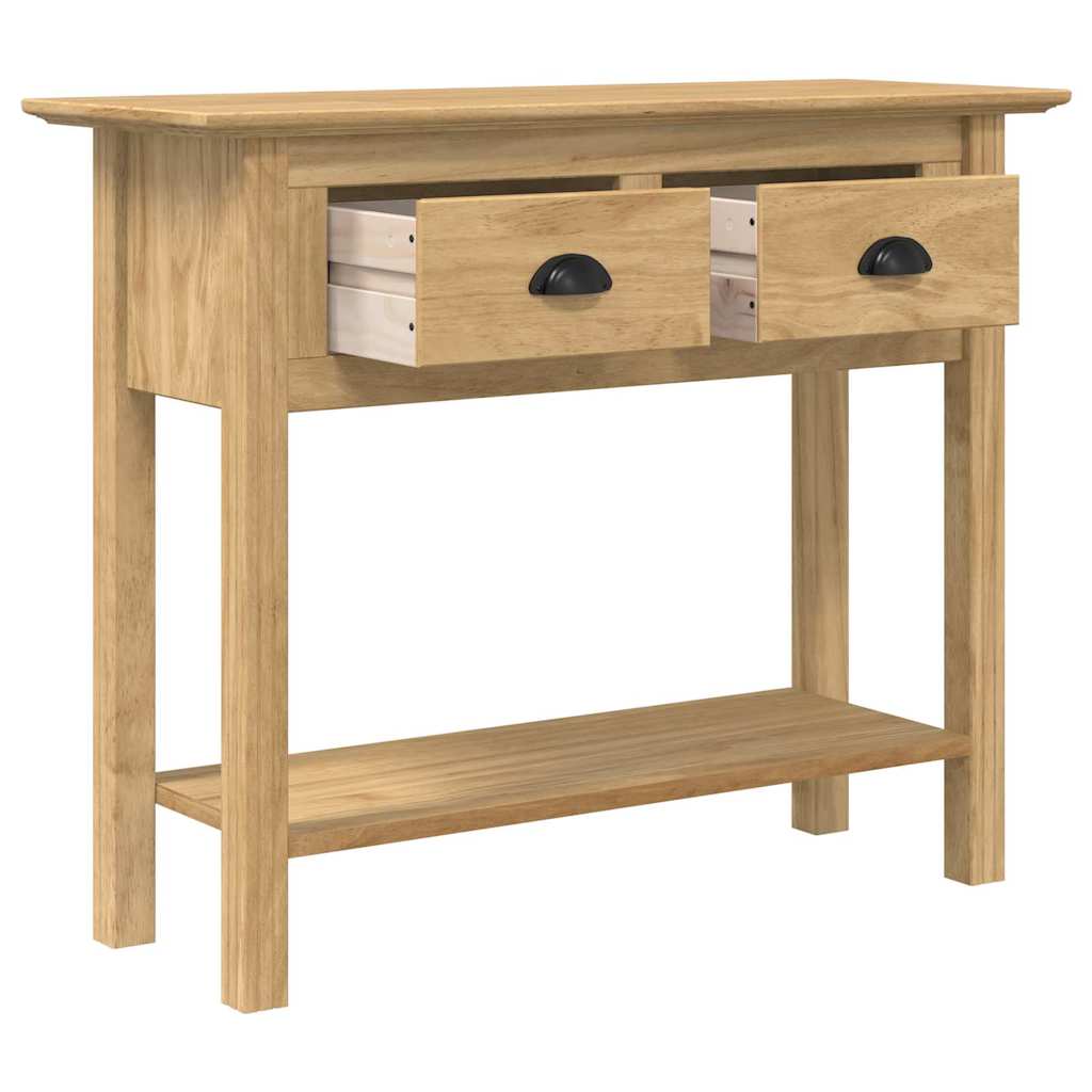 vidaXL Console Table with Drawer BODO Honey Brown 91 x 34.7 x 74 cm