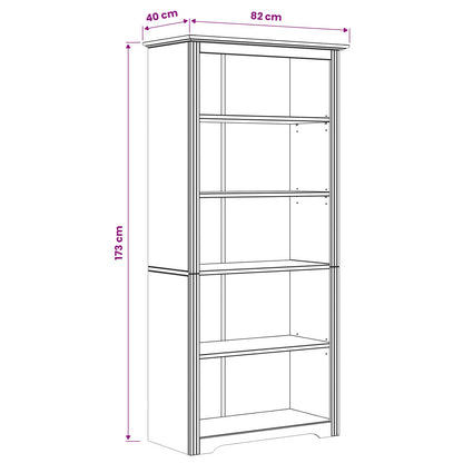 vidaXL Bookcase BODO 5-Tier 82 x 40 x 173 cm Engineered Wood