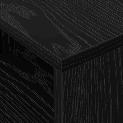 vidaXL End Table Black Oak 30.5 x 30 x 45 cm Engineered Wood