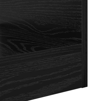 vidaXL End Table Black Oak 30.5 x 30 x 45 cm Engineered Wood