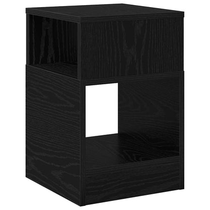 vidaXL End Table 2 pcs Black Oak 30.5 x 30 x 45 cm Engineered Wood
