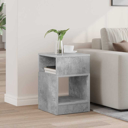 vidaXL End Table Concrete Grey 30.5 x 30 x 45 cm Engineered Wood