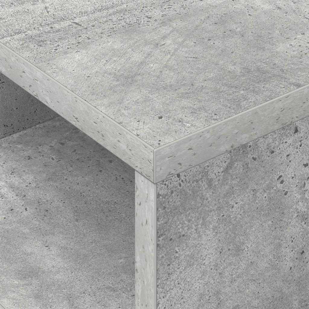vidaXL End Table 2 pcs Concrete Grey 30.5 x 30 x 45 cm Engineered Wood