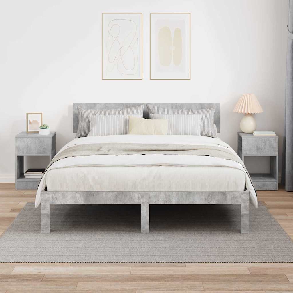 vidaXL End Table 2 pcs Concrete Grey 30.5 x 30 x 45 cm Engineered Wood