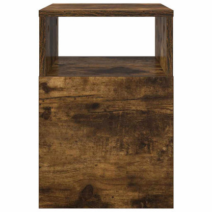 vidaXL End Table Smoked Oak 30.5 x 30 x 45 cm Engineered Wood