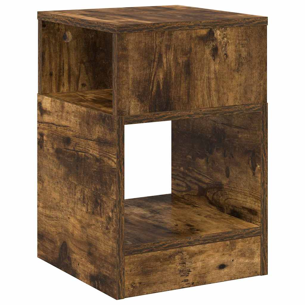 vidaXL End Table 2 pcs Smoked Oak 30.5 x 30 x 45 cm Engineered Wood