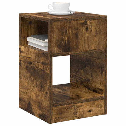 vidaXL End Table 2 pcs Smoked Oak 30.5 x 30 x 45 cm Engineered Wood