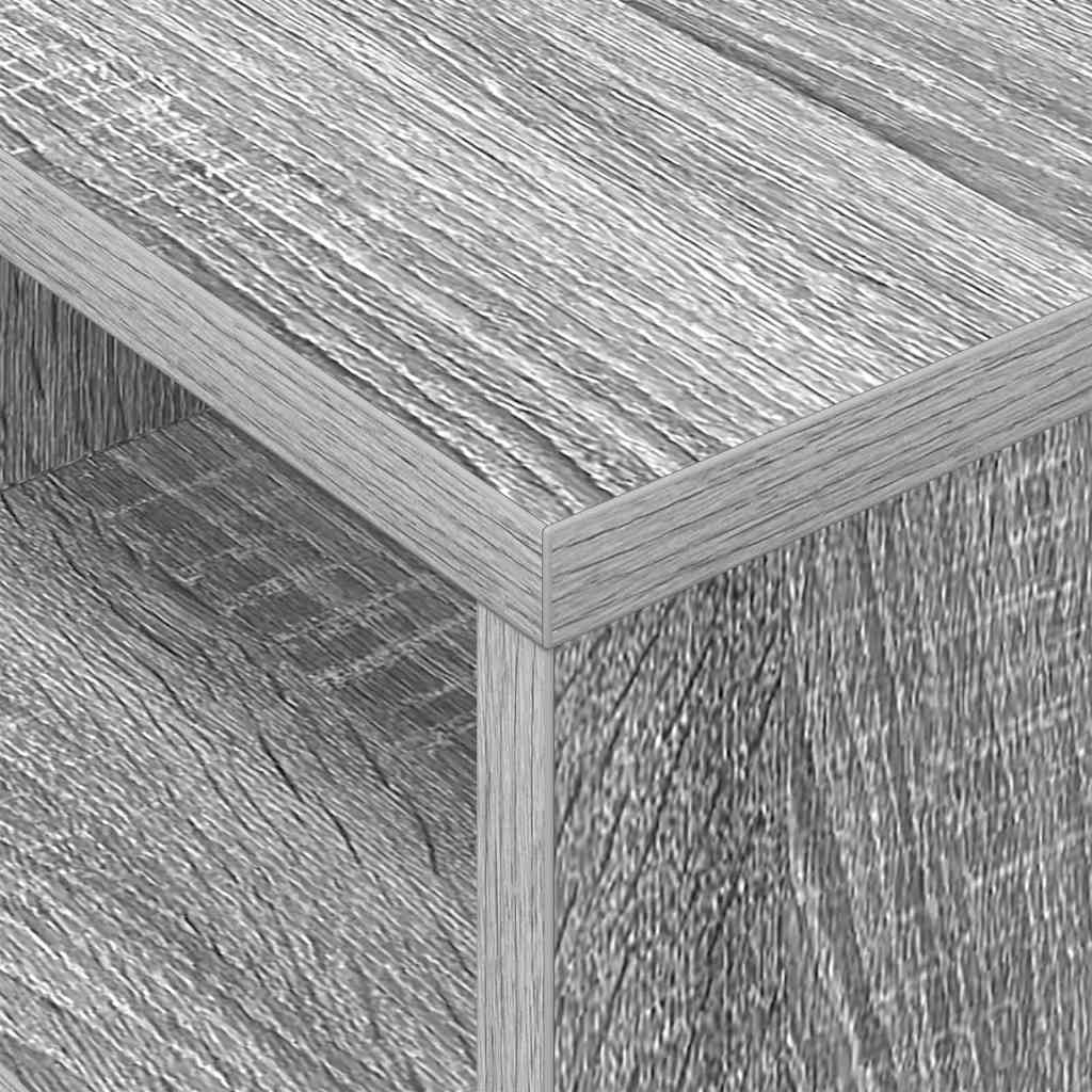 vidaXL End Table 2 pcs Grey Sonoma 30.5 x 30 x 45 cm Engineered Wood