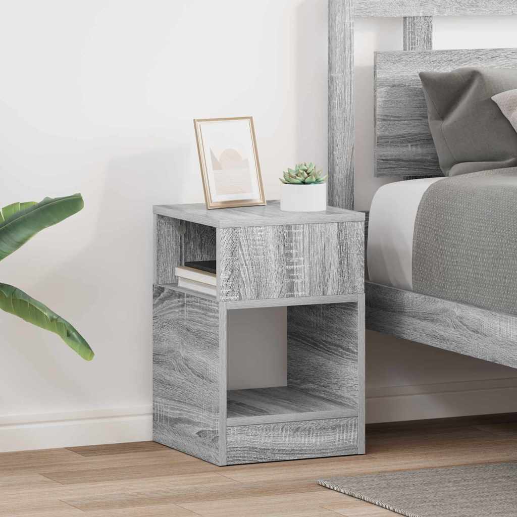 vidaXL End Table 2 pcs Grey Sonoma 30.5 x 30 x 45 cm Engineered Wood