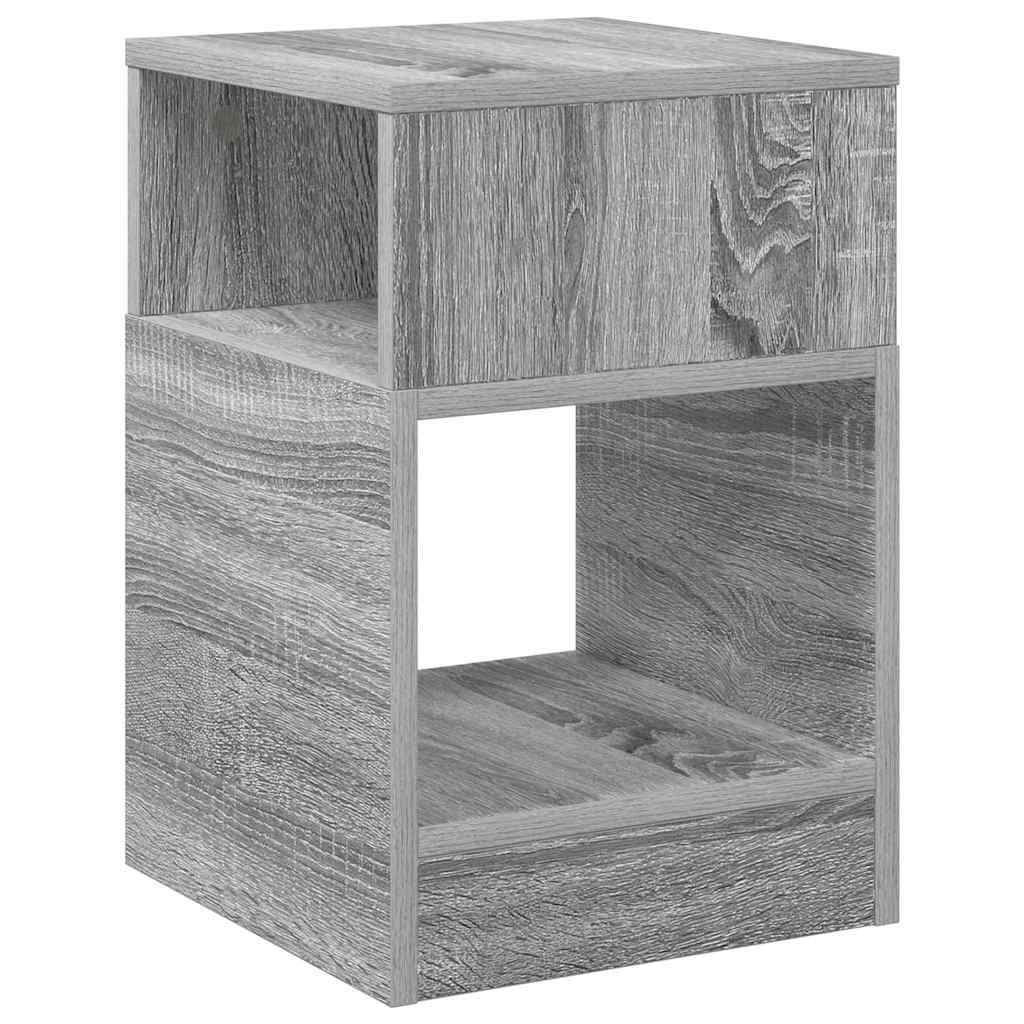 vidaXL End Table 2 pcs Grey Sonoma 30.5 x 30 x 45 cm Engineered Wood