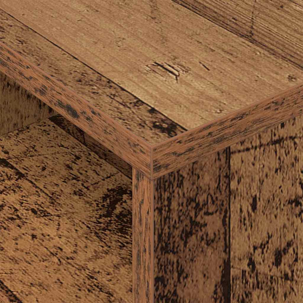 vidaXL End Table 2 pcs Old Wood 30.5 x 30 x 45 cm Engineered Wood