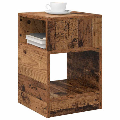 vidaXL End Table 2 pcs Old Wood 30.5 x 30 x 45 cm Engineered Wood