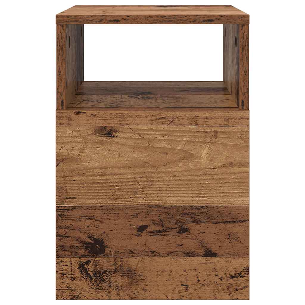 vidaXL End Table 2 pcs Old Wood 30.5 x 30 x 45 cm Engineered Wood