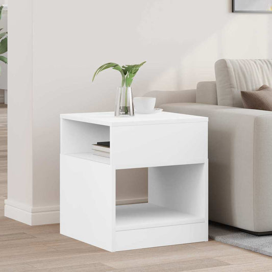 vidaXL End Table White 40.5 x 40 x 45 cm Engineered Wood