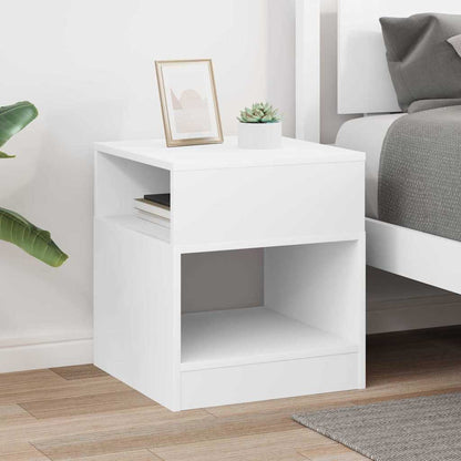 vidaXL End Table White 40.5 x 40 x 45 cm Engineered Wood