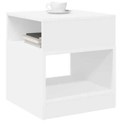 vidaXL End Table White 40.5 x 40 x 45 cm Engineered Wood