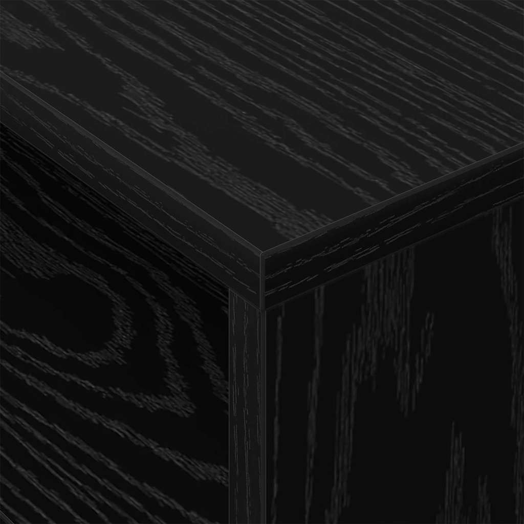 vidaXL End Table Black Oak 40.5 x 40 x 45 cm Engineered Wood