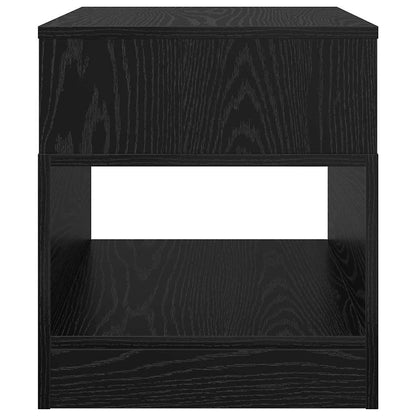 vidaXL End Table Black Oak 40.5 x 40 x 45 cm Engineered Wood