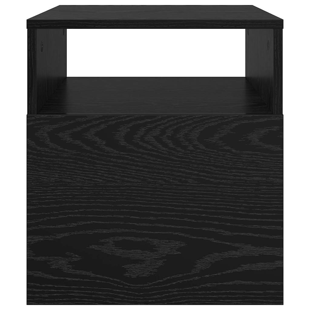 vidaXL End Table Black Oak 40.5 x 40 x 45 cm Engineered Wood