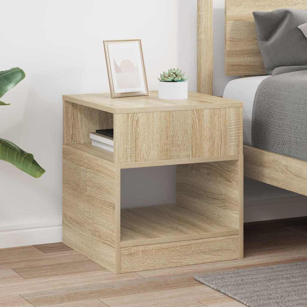 vidaXL End Table Sonoma Oak 40.5 x 40 x 45 cm Engineered Wood