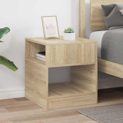 vidaXL End Table Sonoma Oak 40.5 x 40 x 45 cm Engineered Wood