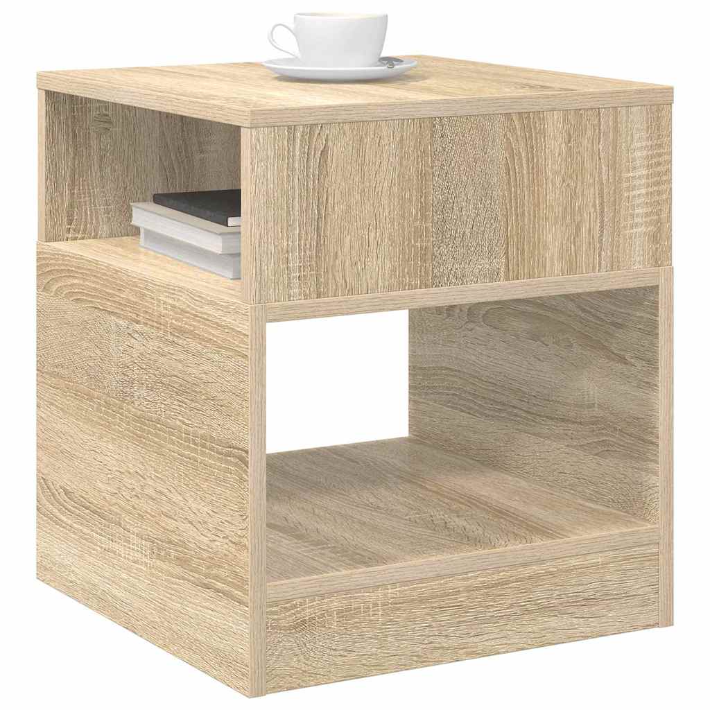 vidaXL End Table Sonoma Oak 40.5 x 40 x 45 cm Engineered Wood