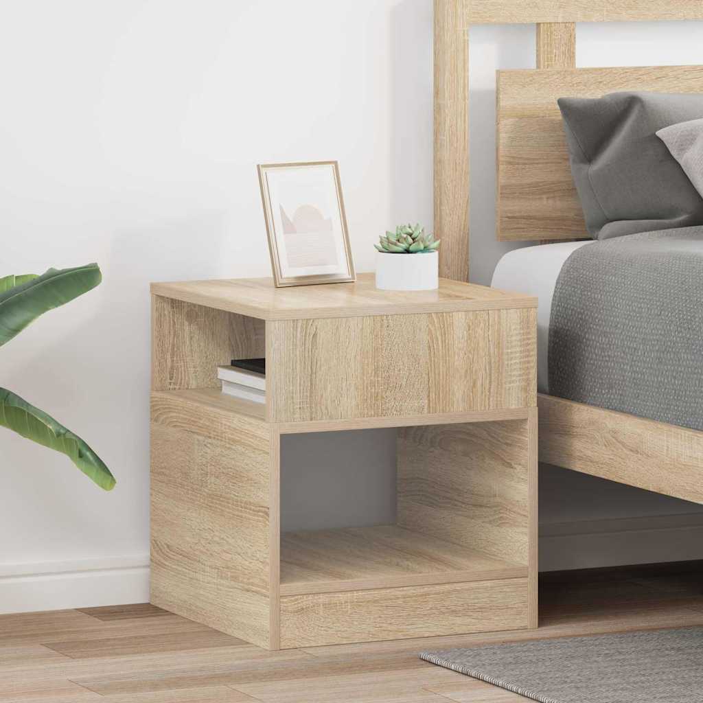 vidaXL End Table 2 pcs Sonoma Oak 40.5 x 40 x 45 cm Engineered Wood