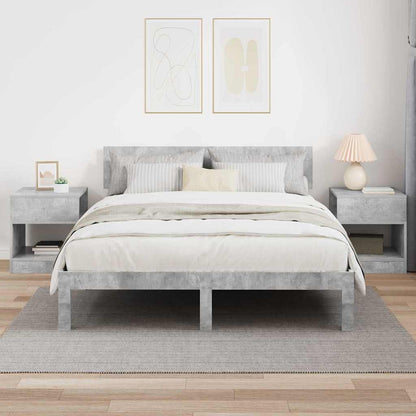 vidaXL End Table 2 pcs Concrete Grey 40.5 x 40 x 45 cm Engineered Wood