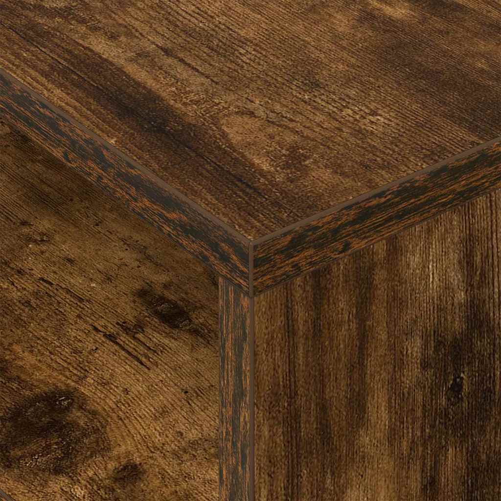 vidaXL End Table Smoked Oak 40.5 x 40 x 45 cm Engineered Wood