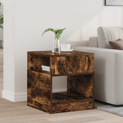 vidaXL End Table Smoked Oak 40.5 x 40 x 45 cm Engineered Wood
