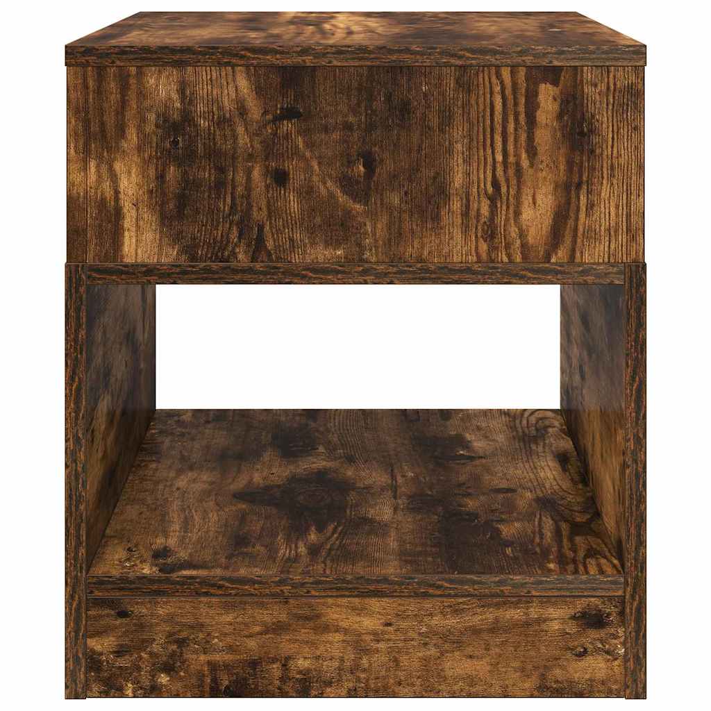 vidaXL End Table Smoked Oak 40.5 x 40 x 45 cm Engineered Wood