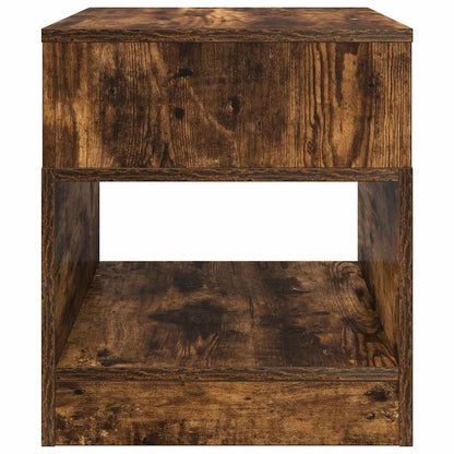 vidaXL End Table Smoked Oak 40.5 x 40 x 45 cm Engineered Wood