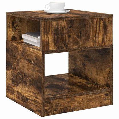 vidaXL End Table 2 pcs Smoked Oak 40.5 x 40 x 45 cm Engineered Wood