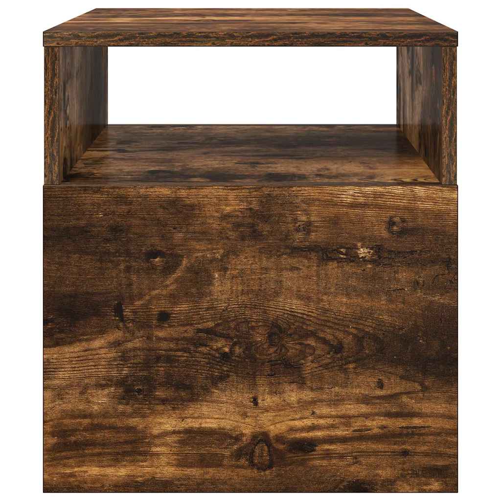 vidaXL End Table 2 pcs Smoked Oak 40.5 x 40 x 45 cm Engineered Wood