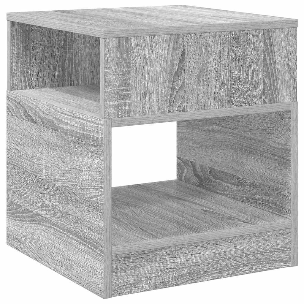 vidaXL End Table Grey Sonoma 40.5 x 40 x 45 cm Engineered Wood