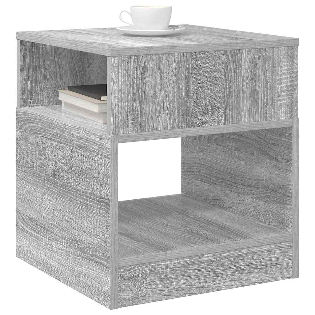 vidaXL End Table Grey Sonoma 40.5 x 40 x 45 cm Engineered Wood