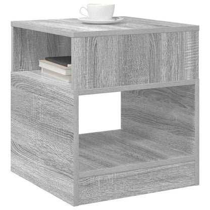 vidaXL End Table Grey Sonoma 40.5 x 40 x 45 cm Engineered Wood