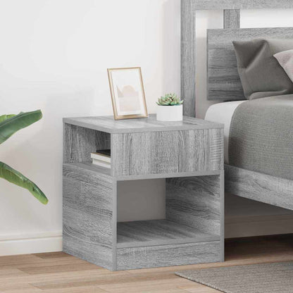 vidaXL End Table 2 pcs Grey Sonoma 40.5 x 40 x 45 cm Engineered Wood