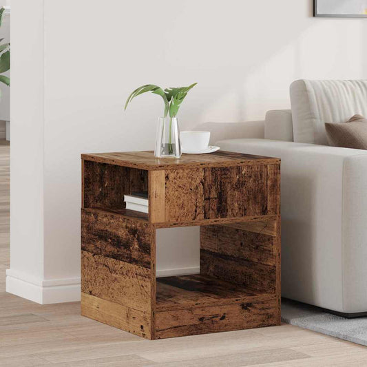 vidaXL End Table Old Wood 40.5 x 40 x 45 cm Engineered Wood