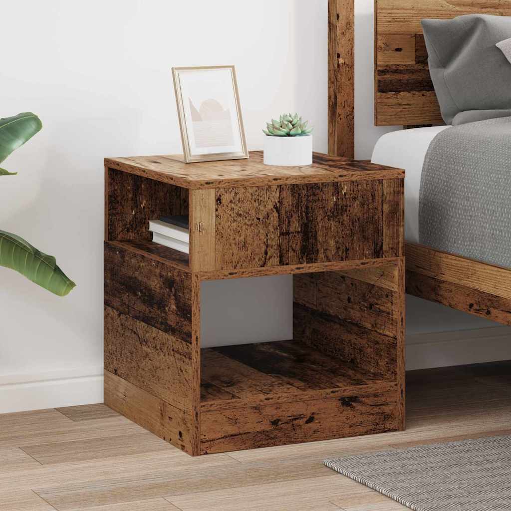 vidaXL End Table Old Wood 40.5 x 40 x 45 cm Engineered Wood