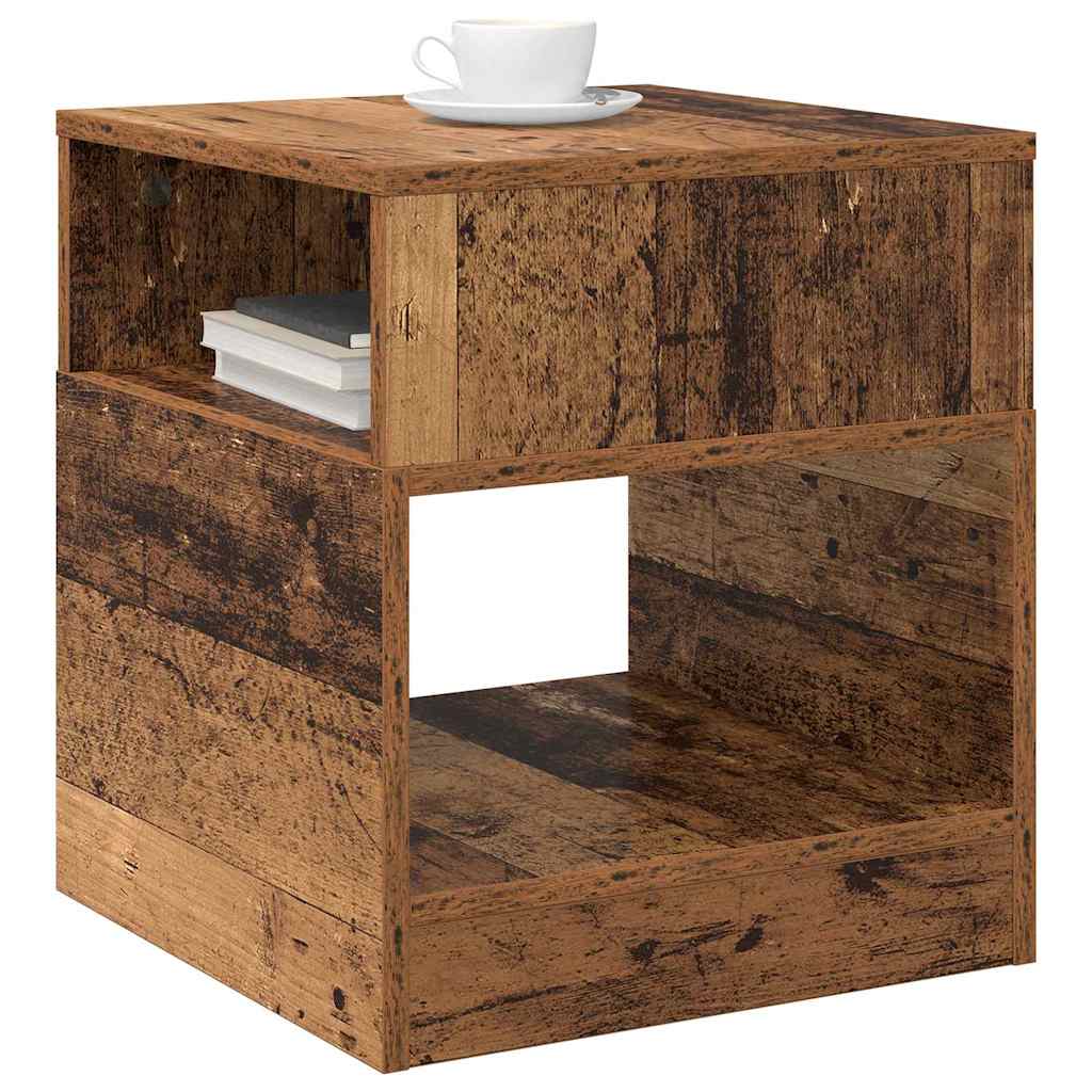 vidaXL End Table Old Wood 40.5 x 40 x 45 cm Engineered Wood