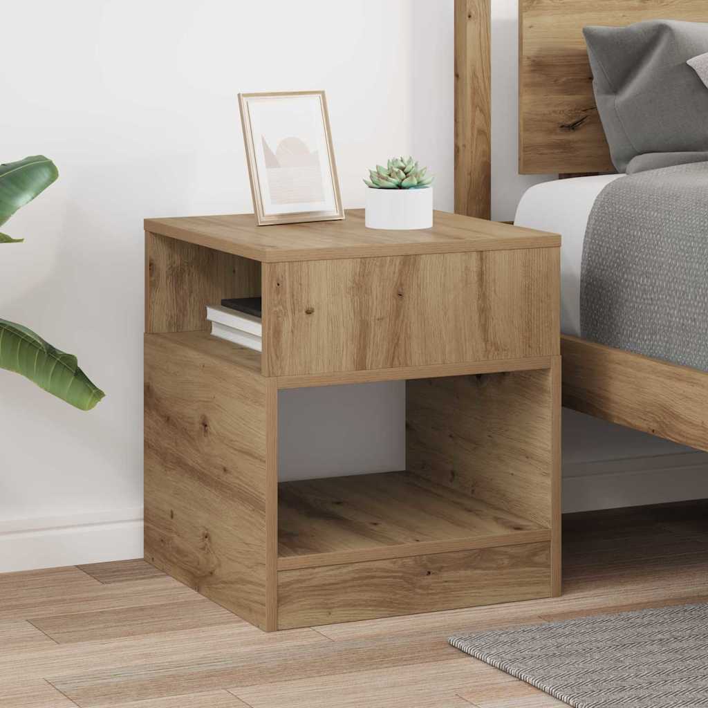 vidaXL End Table Artisan Oak 40.5 x 40 x 45 cm Engineered Wood