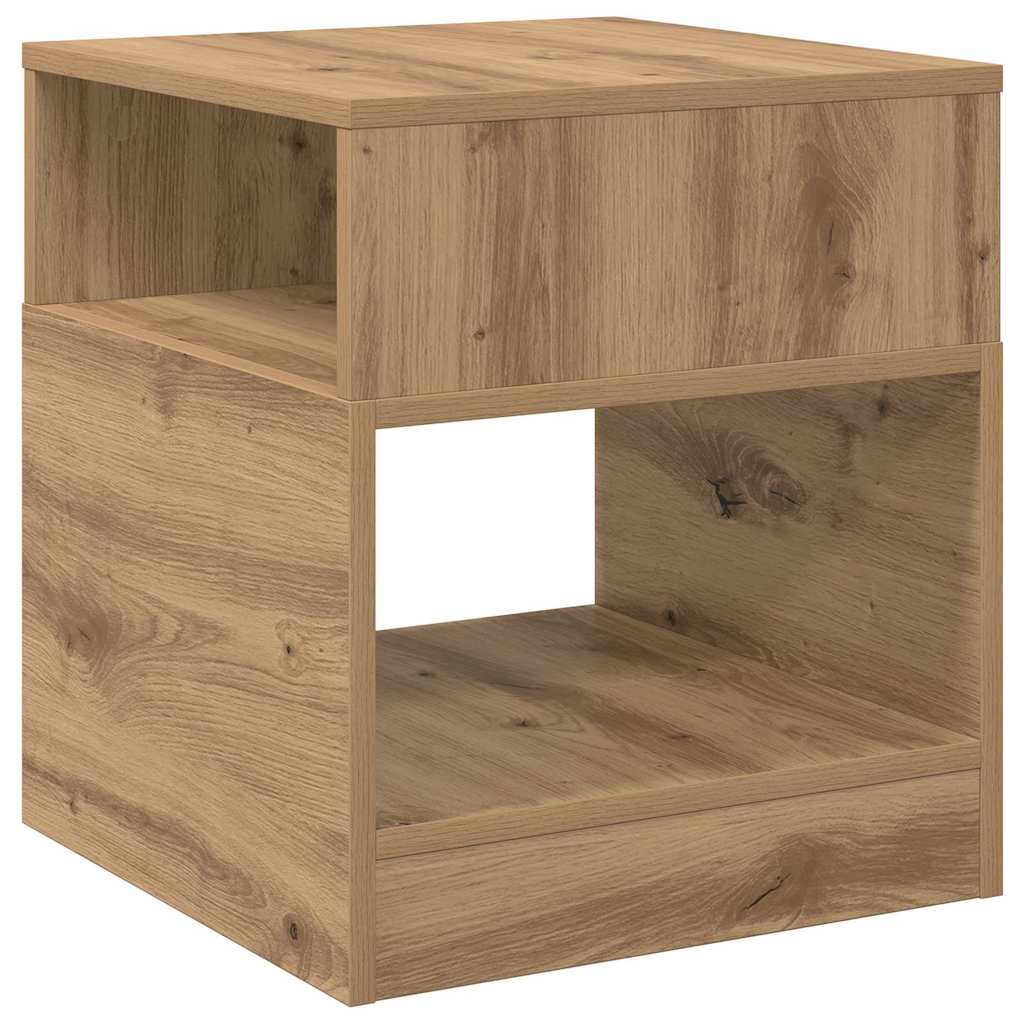 vidaXL End Table Artisan Oak 40.5 x 40 x 45 cm Engineered Wood