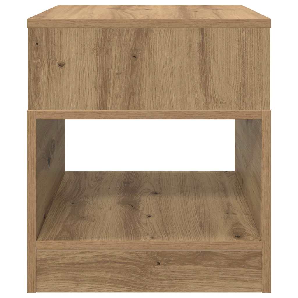 vidaXL End Table Artisan Oak 40.5 x 40 x 45 cm Engineered Wood