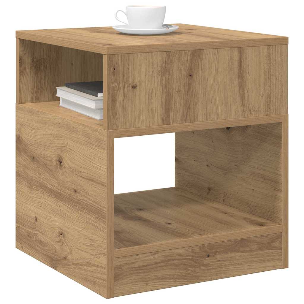 vidaXL End Table Artisan Oak 40.5 x 40 x 45 cm Engineered Wood