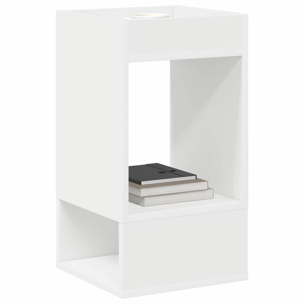 vidaXL End Table White 30 x 30 x 56 cm Engineered Wood