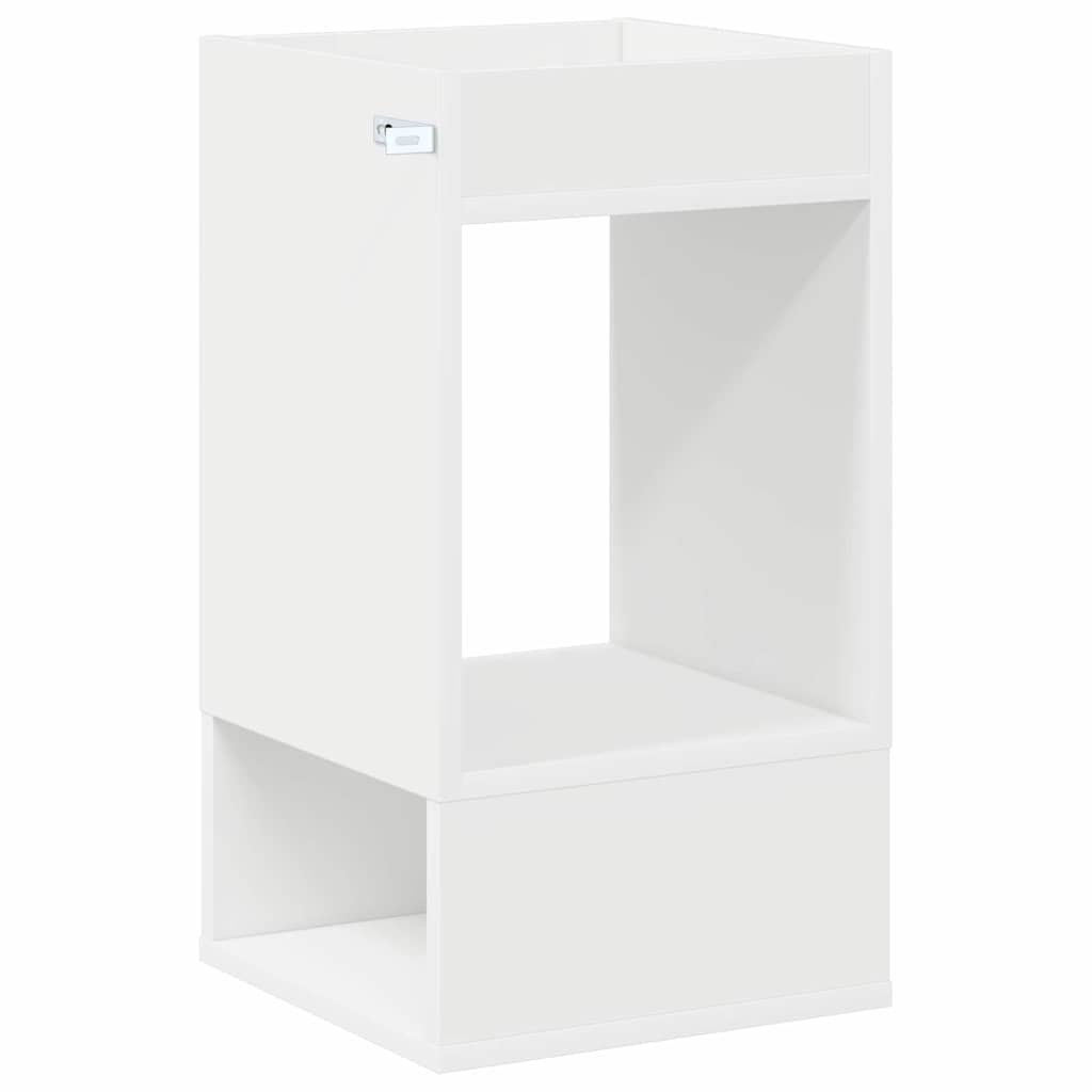 vidaXL End Table 2 pcs White 30 x 30 x 56 cm Engineered Wood