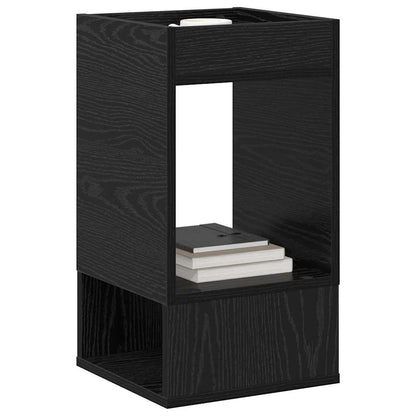 vidaXL End Table Black Oak 30 x 30 x 56 cm Engineered Wood